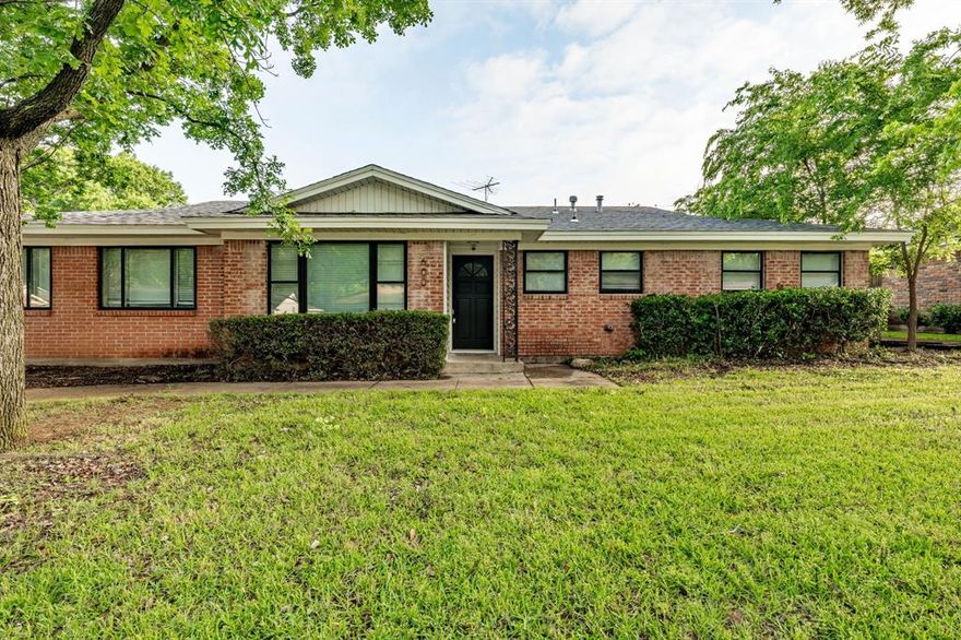 Welcome to this Completely Remodeled 4 bedroom, 2 bath! Priced to sell, ready for immediate move in! Located in the desirable Shady Oaks Addition Of Hurst! North of Hwy 183 within the Prestigious HEB ISD. Open-Concept Layout featuring a dining room upon entry, opening up to a large living area with a cozy fireplace. The remodeled kitchen and bathrooms are fitted with granite countertops, modern fixtures, and plenty of cabinet space for storage. The garage has been converted into an additional living area, ideal for an additional bedroom, closet included, or a large family room, office or playroom. Covered back patio area opens up to a large backyard with two tier pool with detached spa. Private garage access and additional parking. Established community with mature trees! Come Make This Charming Home Yours!