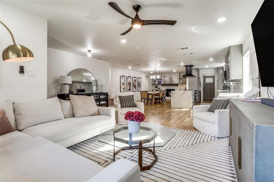 PRICE REDUCED - best value in the neighborhood for size & updates! Welcome to 2808 Sharpview Lane, a completely renovated home that’s an instant crowd pleaser. The open-concept kitchen, living, and dining area is designed for effortless entertaining, anchored by a fireplace and a large picture window overlooking mature oak and magnolia trees.

This 4-bedroom, 3-bath home features a sought-after double primary layout, with two bedrooms offering ensuite baths. The primary suite is impressively spacious and feels like a true retreat, complete with a spa-style wet room bathroom where a soaking tub sits inside the shower enclosure. One guest bedroom functions as a second primary, featuring its own bathroom and a full wall of closets.

Outdoor living shines with a pergola-covered kitchen equipped with a grill, gas burner, mini fridge, and storage—perfect for hosting or relaxing at home. An automatic gated driveway adds privacy, while the basketball hoop brings a fun finishing touch.

Stylish, functional, and made for entertaining—this home truly delivers.