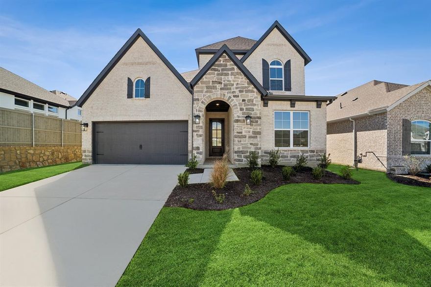 This stunning corner lot two story home, located in the award winning community of Pecan Square, offers spacious living with 2 bedrooms and 2.5 baths on the main level, including a dedicated study. The open concept design features soaring high ceilings and a dramatic open to below area, creating an airy and inviting atmosphere. Upstairs, you'll find 2 additional bedrooms, each with its own private bathroom, as well as a retreat area perfect for kids to play and unwind. The media room provides the ideal space for movie nights or entertainment. Located in a community with amenities galore, this home is perfect for modern living, relaxation, and family fun.