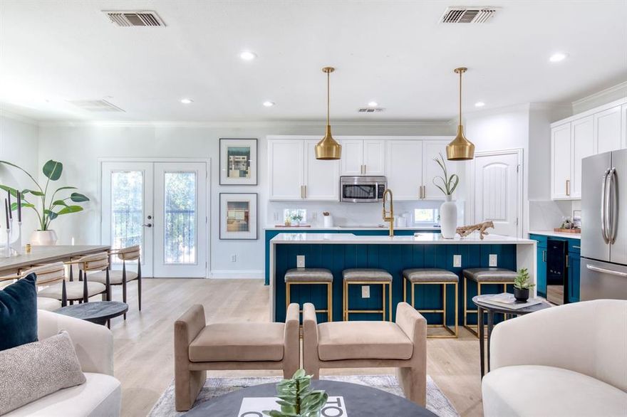 Motivated seller.  Beautifully renovated 3-story townhouse in a gated community near Lower Greenville, Knox-Henderson, Uptown, SMU, and Highland Park. No rental restrictions and perfect for an investment property, second home, or primary residence.  Over $150K in recent upgrades, replacing the AC units, new wood floors throughout, quartz countertops with backsplash, stainless steel appliances, and remodeled bathrooms. Floor plan includes 2 bedrooms with private ensuite baths, an office, and 2.5 total baths. Primary suite features a Japanese soaking tub, rainfall shower with handheld, and premium bidet with remote, auto flush, and seat warmers.  Private backyard plus deeded front yard space. Small gated community offers security and privacy with easy access to Dallas dining, shopping, and nightlife. No rental restrictions.