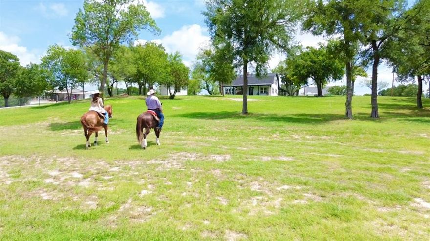 Wanna try before you buy? Welcome to 400 Timber Wild Drive—the temporary ranch you’ve been waiting for to officially decide whether ranch life is for you. This one is ready for you to test-drive. This 2,672-square-foot, modernized log cabin blends rustic Texas charm with updated finishes. The open kitchen features a breakfast bar perfect for feeding little people quickly and getting everyone out the door faster than you can finish your coffee. The school bus stops right in front of her so it'll be a breeze. Did I mention it's in the coveted BROCK ISD?
Set on THREE FULLY FENCED ACRES, the property welcomes your horse, a cow, chickens, and whatever farm animals you’re currently curious about. Wake up to country mornings, open skies, and the full experience, including roosters that won't let you miss the beautiful sunsets. Those views are stunning! All bedrooms are located upstairs, along with a laundry room, which means when guests come over, you only have to speed-clean the bottom floor. Upstairs can stay “lived in” with zero judgment. There's also a jetted tub to soak in. You’re going to love the oversized barn. It offers ample space for large trucks, vehicles, equipment, storage, or even hosting events. It’s flexible, functional, and very Texas. The property features a private gated entrance, a water well (no water bill), and an aerobic septic system for easy maintenance. The acreage is beautifully treed but open enough to enjoy the skies above. Inside, enjoy a standout cantina with a wet bar, sink, custom cabinetry, and great lighting. It’s the perfect gathering spot and a guaranteed favorite with guests. Conveniently located far enough from the city but close to Dickies Arena, the Brazos River, and Lake Granbury. You can enjoy fishing, boating, kayaking, or quiet country living.
This is ranch life without the lifetime commitment. Try it. You might just decide to buy it.