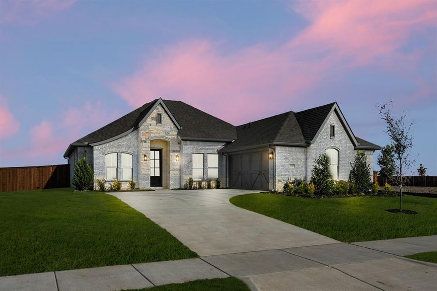 MLS# 21181660 - Built by Risewell Homes - Ready Now! ~ This well-designed single-story home in Waxahachie features four bedrooms, two full baths, a private study, and a two-car garage, offering a comfortable and functional layout for everyday living. The open family room anchors the home and flows seamlessly into the kitchen and breakfast nook, creating a bright central gathering space ideal for entertaining or relaxing. The kitchen includes a central island and convenient pantry, with easy access to the nook for casual dining. A dedicated study near the front of the home provides a quiet home office or flex space. The private owner’s suite is thoughtfully tucked away and features a spacious walk-in closet and an en-suite bath with dual vanities, a soaking tub, and a separate shower. Three additional bedrooms are grouped along interior hallways and share a full bath, making the layout ideal for families or guests. A functional utility room, ample storage throughout, a welcoming front porch, and an optional covered patio complete this inviting home.