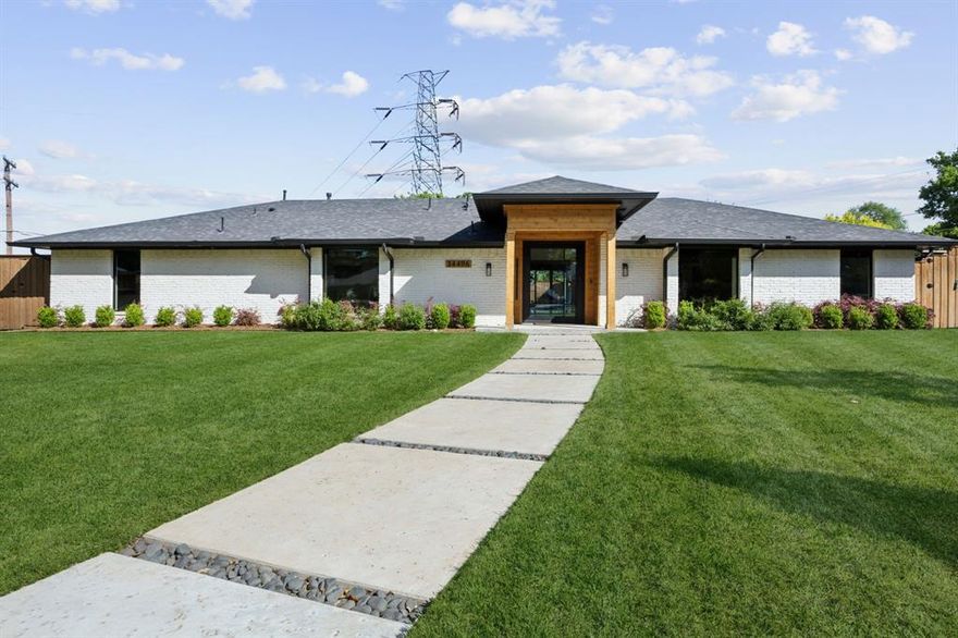 Welcome to elevated living in Northwood Hills. This stunning, designer-renovated single-story gem is nestled on a spacious 0.39-acre cul-de-sac lot, offering a perfect blend of privacy and community, with nearby parks and scenic walking trails.

Inside, you're greeted by a flood of natural light across an open-concept floor plan, defined by gorgeous engineered white oak flooring and sleek black aluminum windows. The chef-inspired kitchen is truly the heart of the home, featuring custom cabinetry, ZLine appliances, a magnificent waterfall-edge island, and the ultimate storage setup with a butler's pantry and walk-in pantry.

A modern pivot front door sets the tone, while the executive office with custom built-ins offers an elevated workspace. The primary suite provides a decadent escape, featuring a freestanding soaking tub, dual rainfall shower, and a custom walk-in closet. The home’s versatility shines with a massive game room and a large flex suite, ideal for any guest.

This residence is built for modern living, featuring upgraded electrical, Sonos-compatible Cat-6 wiring throughout, and integrated smart home controls. Clean, contemporary style is maintained by custom Norman roller shades on every window.

Step out to your backyard retreat with a brand-new pool and spa (complete with a temperature chiller for summer and heat for winter), a remote-controlled louvered pergola, and multiple areas perfect for year-round entertaining and relaxation. The oversized garage features a clean, polished epoxy floor. With fresh landscaping and a new sprinkler system, this property is truly move-in ready.