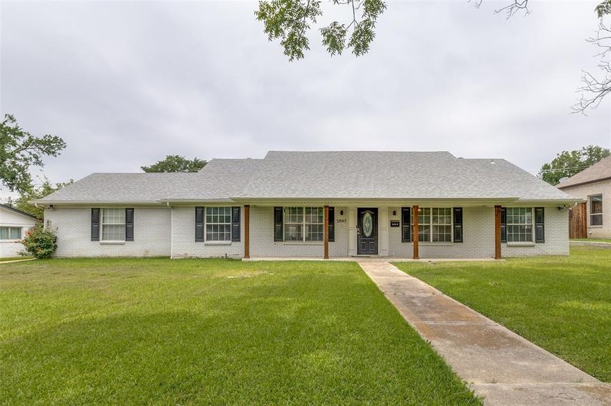 Lovingly maintained traditional ranch-style home in the heart of North Dallas! This charming residence offers the perfect blend of classic character and modern updates. The open-concept kitchen, dining, and living areas are ideal for entertaining and family gatherings, featuring granite countertops, a built-in breakfast nook, and stainless steel appliances — all included!

Enjoy beautiful wood floors and abundant natural light streaming through updated windows overlooking the expansive, park-like backyard. The primary suite boasts an incredible updated bath with a soaking tub and walk-in shower. Additional highlights include a gas fireplace, sprinkler system, flagstone patio, lush landscaping.

This move-in ready home is within the desirable DeGolyer Elementary attendance zone. Full-size washer and dryer are included. Conveniently located minutes from restaurants, shops, and major highways — offering the best of Dallas living!