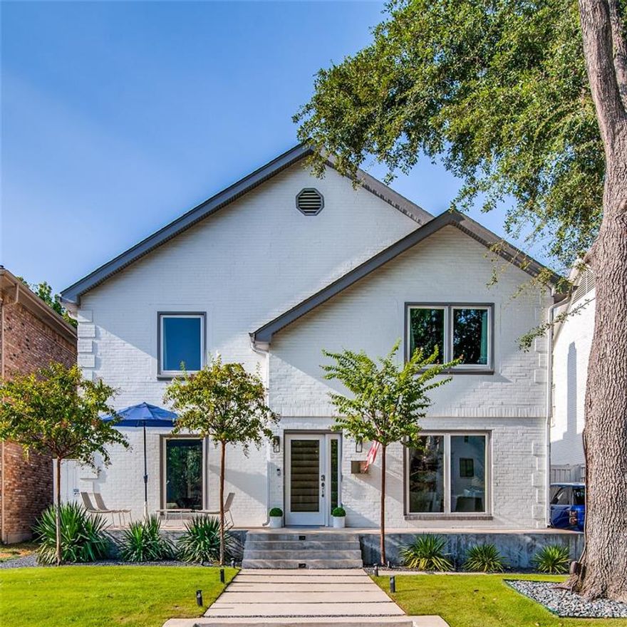 This premier location is within walking distance to Bradfield Elementary, Highland Park Village, and high end shopping and dining that puts you in the heart of one of Dallas' most exclusive neighborhoods making this a one-of-a-kind opportunity to own a piece of Dallas history with the luxury of today's living.

This stunning 1930s home has been completely reinvented with a modern feel and offers today's lifestyle demands. The 4 bedrooms and 3 and a half bathrooms provide ample space for a growing family in an open floor plan featuring high ceilings, an island kitchen, and hardwood floors throughout. 

Step outside to the oasis in your backyard with a large swimming pool and cabana perfect for entertaining. The detached back house can be converted into a carport or used as an office, gym or extra bedroom.