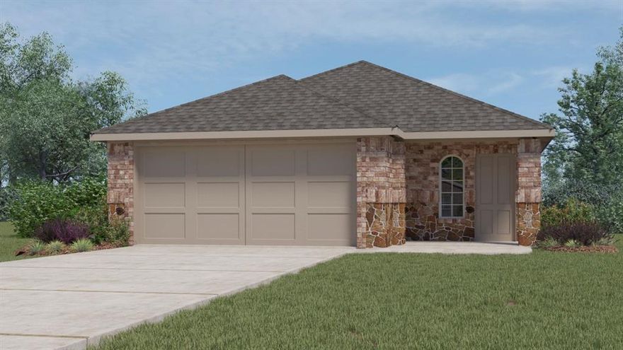 New Construction. This cute 3 Bedrooms, 2 Bathrooms, 2 Car Garage with Covered Patio brick and stone exterior and smart home features included.
To Community: Take President George Bush Tpke W and US-75 N to N Central Expy N in McKinney. Exit 43 from US-75 N, Take Trinity Falls Pkwy, Weston Rd, County Rd 175 and Co Rd 135 to Co Rd 136