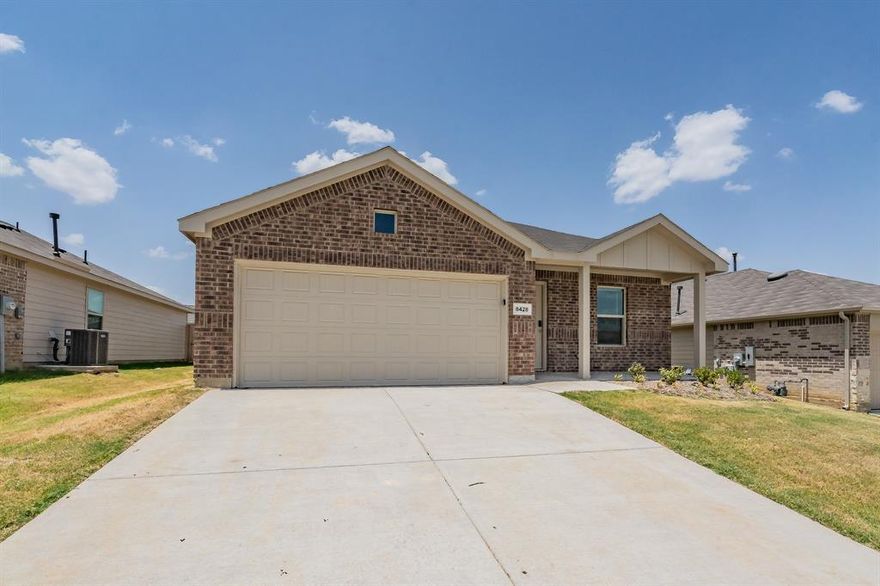 Seller will pay up to 3% towards buyers closing costs. Beautiful nearly new home!  Ceramic tile throughout this home creates a light and airy feel.  Spacious kitchen with dark cabinets with light quartz counters, lots of cabinet space and a breakfast bar which flows into a large living area that could be set up as a dining living combo or just one huge living area, primary suite is split and at the rear of the home for added privacy.  Secondary bedrooms share a bath off the front of the home.