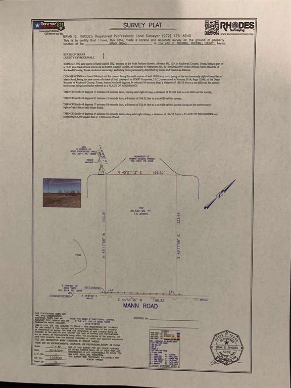 ABS A0175 R PECKHAM TRACT 1-18 1.5 ACRES - Land