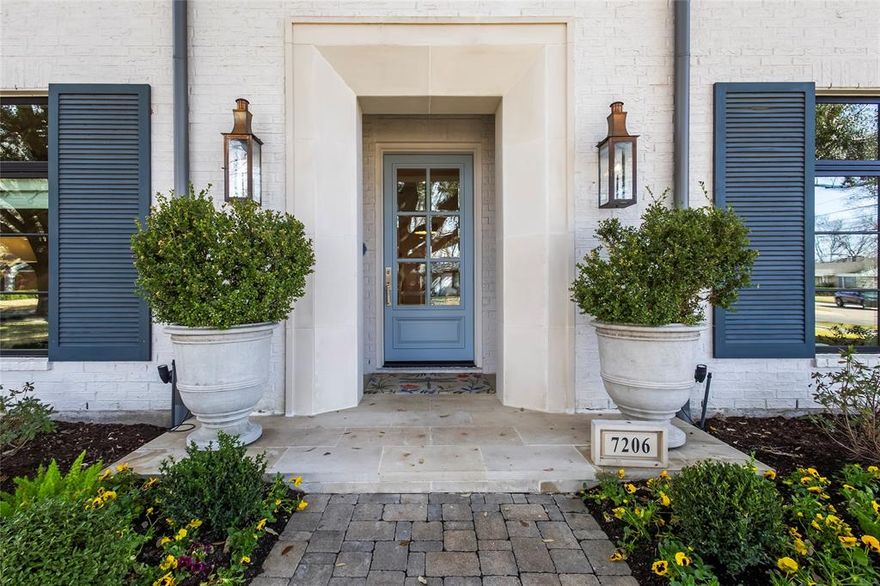 Built in 2021, this luxury four bedroom, four full bath home, offers a transitional design with designer finishes and exceptional functionality. Curb appeal includes mature landscaping, cobblestone accents, and a welcoming entry. The open concept main living area features a chef’s kitchen with ceiling height cabinetry, oversized waterfall island, Sub Zero and Wolf appliances, double dishwashers, walk in pantry, butler’s pantry, and dedicated planning nook. Large sliding glass doors open to a covered patio and expansive backyard, pre plumbed for a pool. The first floor includes a private guest suite with full bath, a glass enclosed study, formal dining room, mudroom, and abundant storage. Upstairs, the primary suite features a spa style bath with marble floors and countertops, soaking tub, glass enclosed shower, and a large walk in closet with direct access to the laundry room. Two additional ensuite bedrooms with walk in closets, a game room with wet bar and built ins, and flexible bonus space complete the second level. Additional highlights include white oak hardwood floors, Schumacher wallpaper, Kohler plumbing fixtures, Visual Comfort lighting, Marvin windows, epoxy coated garage flooring, built in California Closet storage, and electric vehicle charging capability. Located in the highly desirable Bird Streets of Preston Hollow, within walking distance to Inwood Village and Lovers Lane shopping and dining. Buyers to confirm measurements and schools.  Please use Republic Title.   Buyer will need to purchase new survey.