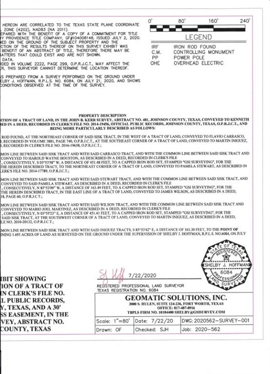 J B KERR SURVEY - Land