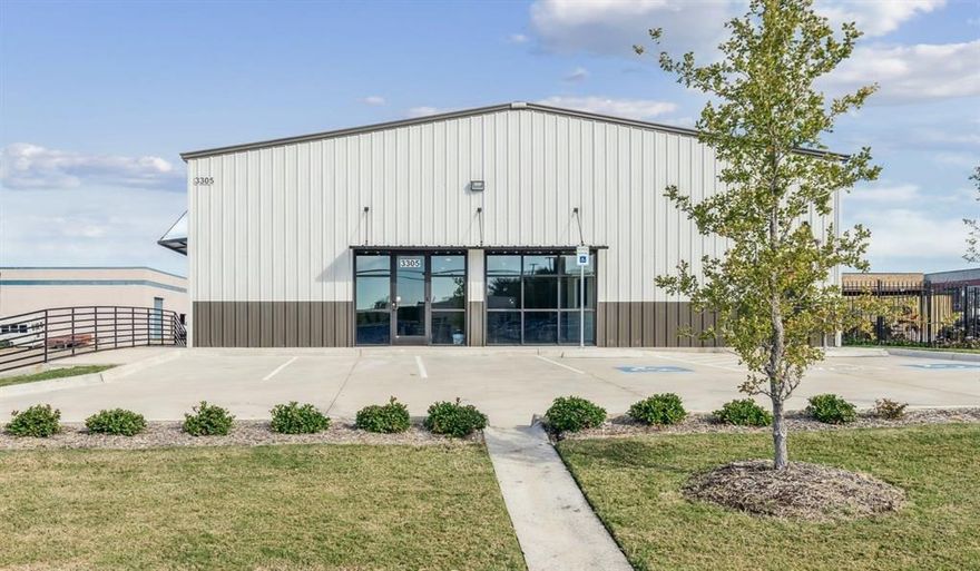 100% of the building has HVAC – warehouse (2 - 7 ton units) and office (1 - 3 ton unit). 100% of the building has closed cell foam insulation. Storefront, side door entrance and rear door entrance. 3 - 9x10 insulated garage doors. 23 parking spaces. Fire sprinkler system. Alarm system.          
2 restrooms – 1 ADA compliant with shower and water fountain. Janitorial closet with mop sink. LED interior lighting. Exterior lighting. Landscape sprinkler system. Eve height is 16 ft and Ridge height is 21 ft 4 inches. Office area is 281 SF