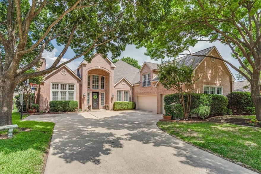 Fabulous home located in the heart of Stonebridge Ranch. Relax and unwind by your custom pool and spa. 2 story entry with a beautiful winding staircase, Hardwoods and tile throughout the first floor. Gourmet kitchen that opens to an oversized family, Great Master bedroom with pool views. Primary bedroom and study down with 3 bedrooms, 2 full baths, game room, and media room up stairs. Plantation shutters, 2 balconies, 2 fireplaces, 3 car garage, Beautiful mature oak trees, Neighborhood lakes, Parks, Walking trails, and all Stonebridge Ranch has to offer! Golf Clubs and more! This one is a true Gem.