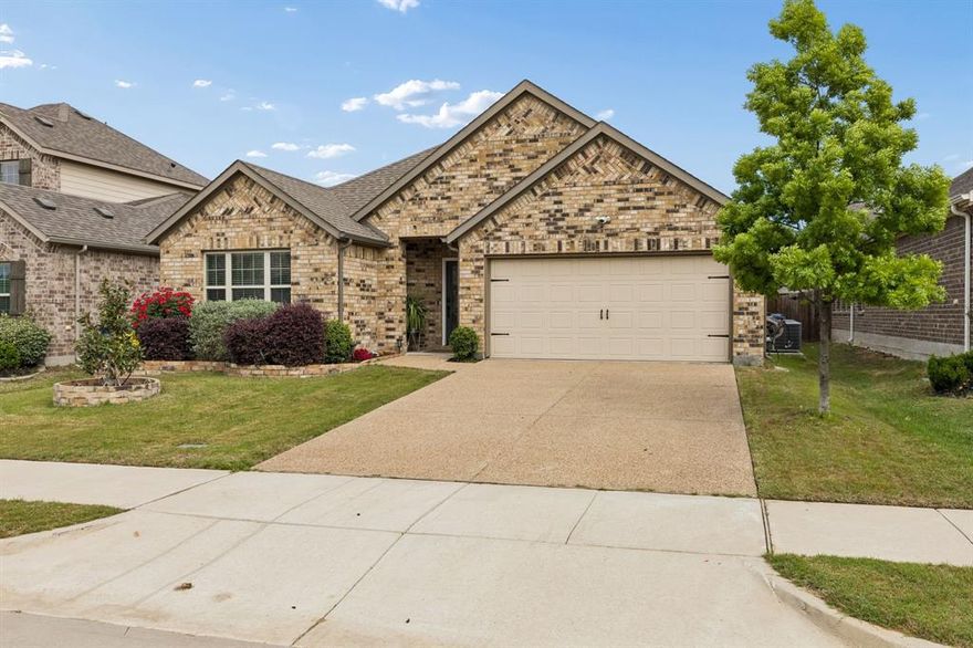 Welcome to this beautiful home in the established Auburndale neighborhood, offering over 1900 SqFt of thoughtfully designed living space. Built in 2020, this property feels like new and combines modern features with everyday comfort. This spacious home features 3 bedrooms plus a versatile flex room, perfect for a home office, playroom, or guest space, along with 2 full bathrooms. The open concept floor plan is filled with natural light thanks to abundant windows, creating a bright and inviting atmosphere throughout. The kitchen is a true centerpiece, complete with granite countertops, stainless steel appliances and an eat-in island ideal for dining and entertaining. The adjoining living and dining areas flow seamlessly, making it perfect for gatherings. The primary suite offers a private retreat with dual sinks, a walk-in closet, and ample space to unwind. Additional bedrooms are well-sized and versatile. Step outside to enjoy the covered patio and spacious backyard perfect for entertaining and relaxing. Conveniently located near major highways, shopping, dining and entertainment, this home also benefits from a top-rated school district. A perfect blend of location, style and functionality! Don't miss this opportunity.