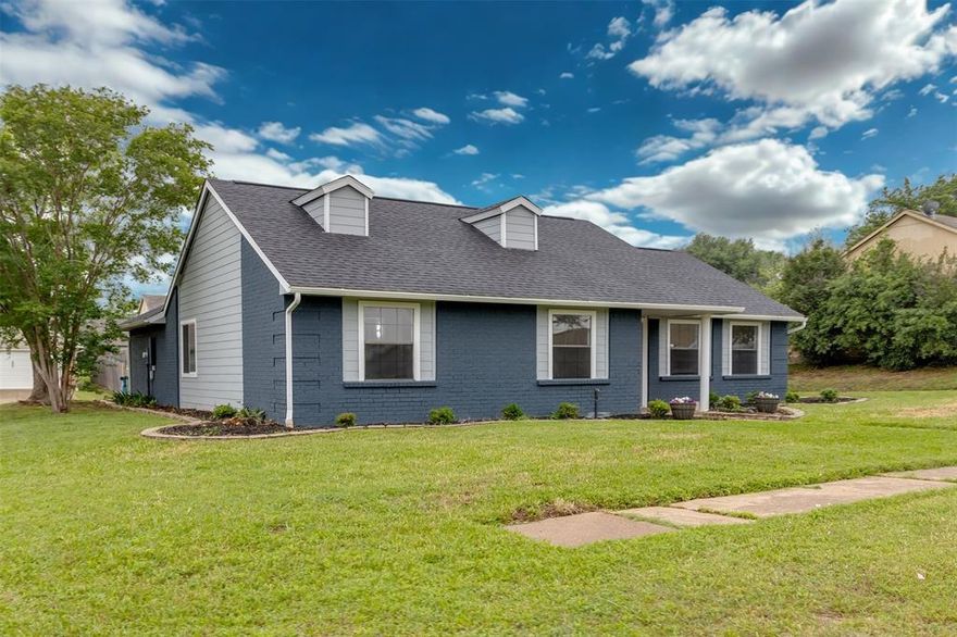 Beautifully updated single-story home on a cul-de-sac, right next to Turner Soccer Complex. No HOA.

Inside, the layout feels open and easy, with vaulted ceilings and natural light across the main living spaces. Fresh paint inside and out, along with a neutral palette, gives the home a clean, updated look that’s easy to make your own. Wood like tile flooring runs throughout—no carpet.

The kitchen features white cabinetry and updated countertops, offering a fresh, modern feel while staying functional for everyday living. It connects naturally to the living and dining areas, creating a comfortable space to gather, host, or unwind at the end of the day. Both bathrooms have been updated with a simple, modern touch that fits the overall style of the home.

The backyard offers a good amount of space with an open patio and a newer fence—room to relax, entertain, or enjoy a quiet evening outside. A 2-car garage adds flexibility and storage.

With the park and soccer fields right next door, quick access to Lewisville Lake, and just minutes to Grandscape—one of the area’s main lifestyle destinations featuring a wide mix of restaurants, shopping, entertainment, and attractions like live events, a movie theater, and outdoor gathering spaces—you’re close to everything without being in the middle of it. Easy access to State Highway 121 adds to the overall convenience.

The roof is 1yo. The water heater is 2.