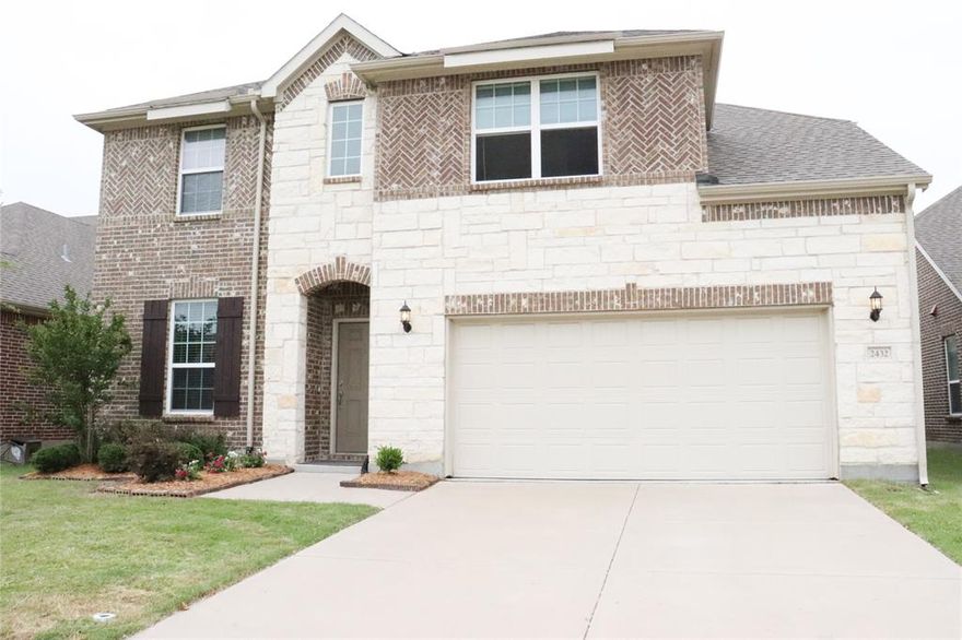 Welcome to your beautiful home in the heart of Little Elm and the Award winning Frisco ISD.  You will love this quiet, well established and friendly neighborhood.  The curb appeal will greet you as you pull up to this large 2 story home.  Open floor plan with a gorgeous stone gas fireplace perfect for those cool Texas nights. The living area opens up to your chef like kitchen.  The large granite island with a sink and eat in space is perfect for entertainig your guests. Spacious master suite downstairs is ready for it's new owners to enjoy.  Large game room upstairs and three good size bedrooms for your growing family.  This freshly painted and new carpet throughout the home is move in ready and waiting for you.