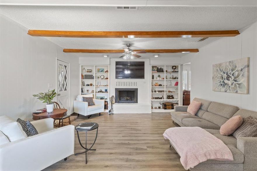 Beautifully updated 3 bedroom & 2 bathroom ranch home on 2.66 acres is for lease in Van Alstyne right off of the service road on US 75! A large family room with a wood-burning fireplace greets you as you open the door, perfect for staying cozy in the winters. The house features a split floor plan with dual master closets and abundant natural light. The open kitchen with granite countertops and stainless steel appliances is perfect for family gatherings. The secondary bedrooms feature a Jack-and-Jill bathroom and walk-in closets. Laundry is in its own separate room away from the garage. Huge lot of 2.66 acres, with a creek and numerous trees along the perimeter. There are no known restrictions and very comfortable place to use in your own way!