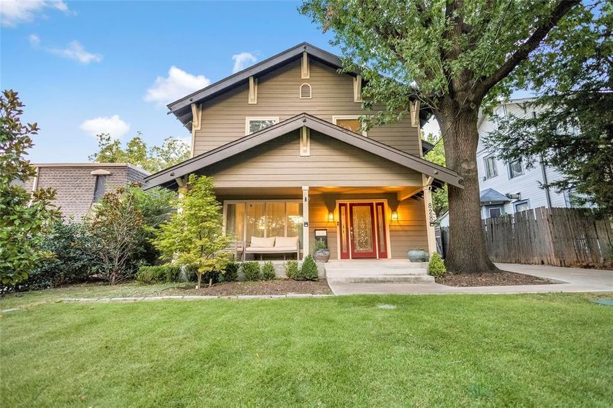 Modern Charm Meets Ultimate Comfort in the Heart of Bishop Arts! Beautifully preserved and thoughtfully updated, this stylish urban retreat puts you just steps from the vibrant heart of Bishop Arts. Stroll to buzzing cafes, eclectic shops, galleries, some of the best dining restaurants in Dallas, and just minutes from some of the area's best parks. Inside, you’re welcomed by a light-filled living space featuring hand-scraped wood floors, elegant lighting, and warm earthen accents. The kitchen shines with sleek quartz countertops, stainless steel appliances, and a well-designed layout that’s ideal for entertaining friends and family. The home offers two spacious primary suites—one on each level—each complete with large walk-in closets. The newly renovated primary bath exudes modern luxury with its spa-like finishes and tranquil vibe. Two additional guest rooms upstairs add flexibility for family, visitors, or a home office, while gorgeous baths on multiple levels ensure comfort and convenience. Step outside into your private oasis where relaxation meets fun. Unwind in the soothing hot tub, gather around the cozy fire pit under a starlit sky, or enjoy ample backyard space perfect for kiddos or pets. Bonus features include a storage shed and an oversized utility room with plenty of cabinetry. Nature lovers and families will appreciate the incredible proximity to local parks. Enjoy strolls to the serene Zen Garden at Kidd Springs, complete with a community center and pool, or take in scenic views and outdoor activities at nearby Lake Cliff Park. This home truly has it all—prime location, upscale features, and an unbeatable blend of urban convenience and outdoor retreat.