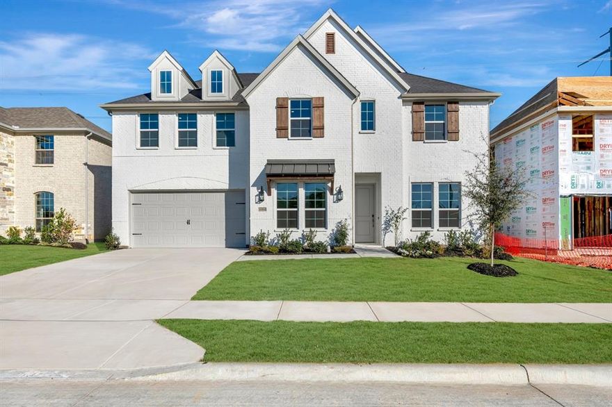 Located in Northwest ISD! This stunning 2-story home provides a comfortable open floorplan with an Extra Suite, ideal for extended stay guests. A private home office followed by an intimate dining room is great for entertaining. The kitchen features a spacious island and overlooks the well-lit great room. A cozy dining area allows access to the covered patio, great for outdoor living. In from the garage, a HovHall and laundry room keep your home tidy. The primary suite with private bath and spacious walk-in closet. A versatile loft, 3 additional bedrooms, and an entertaining media room allow for comfort for all. Located in Wellington, the neighborhood will offer amazing amenities including a resort style pool, multi-use amenity center, playground, and walking trails.