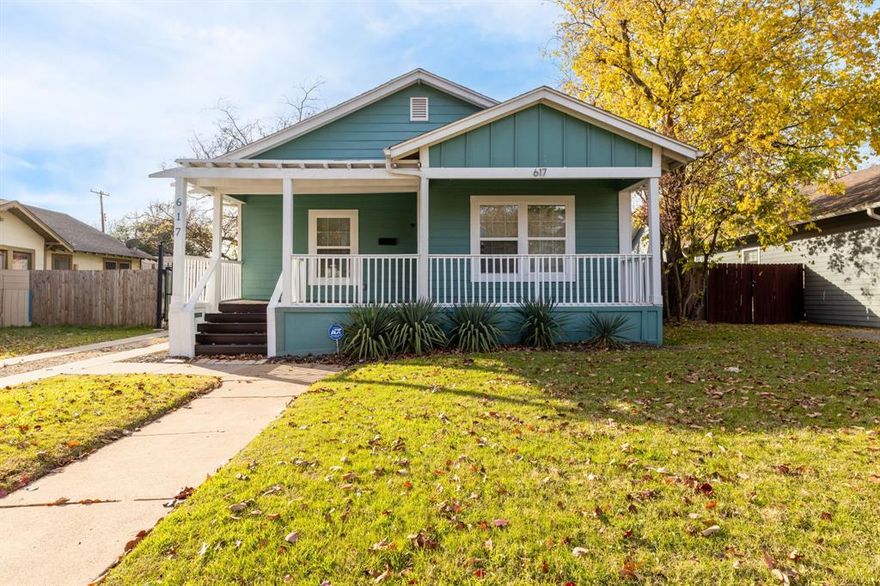 Charming craftsman style home located just a short 5 minute drive from entertainment and shopping along Davis St, Bishop Arts, and Jefferson Blvd. The home’s original structure is from 1921 with renovations in 2016.Features of this home include a charming large front porch, 3 bedrooms and 2 full baths. Granite countertops found throughout the home, including in the large washer dryer room, with stainless steel appliances in the eat-in kitchen featuring an extended-sized island that opens to the living area. Note a large pantry flanked by original wood from 1921 with abundant shelving and cabinets. A large deck, with lower deck, is located off of the kitchen and is perfect for entertaining. This home’s spacious backyard has room to build an additional office space, storage building or garage. The highlight of this home is the oversized primary bedroom which includes room for a sitting area, walk-in closet, double vanity, en-suite separate bath and shower, and private back porch.

--