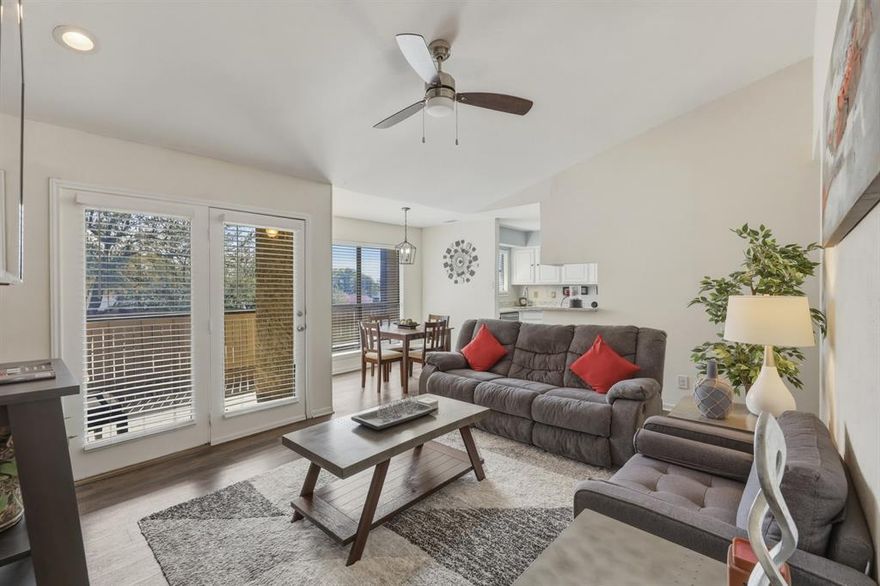 Welcome to 1900 Cloisters Drive #322, a beautifully updated second floor condo nestled in one of Arlington’s most charming and established communities. This inviting residence offers the perfect blend of comfort, convenience, and low-maintenance living.

Step inside to discover a light-filled interior featuring an open and functional layout, ideal for both everyday living and entertaining. The spacious living area flows seamlessly into the dining space and kitchen, creating a warm and welcoming atmosphere. Large windows allow for abundant natural light, while thoughtful finishes add character and charm throughout.

The generously sized bedroom provides a peaceful retreat, complete with ample closet space and easy access to a well-appointed bathroom. Whether you’re a first-time buyer or downsizing, this unit offers flexibility to fit your lifestyle.

Enjoy your morning coffee or unwind in the evening on the oversized balcony or in the serene community setting. Residents enjoy access to a wide array of amenities, including multiple swimming pools, relaxing hot tubs, tennis courts, racquetball courts, sauna, work-out facility and a beautifully maintained clubhouse—perfect for both recreation and social gatherings.

Ideally located in the heart of Arlington, you’re just minutes from the entertainment district, shopping, dining, parks, and major highways, making everyday living effortless.

Don’t miss your chance to own a charming, move-in-ready condo with resort-style amenities in a prime location!