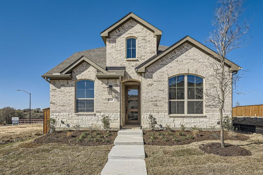 Experience luxurious living in this elegant two-story home in Ventana, Fort Worth’s premier community. Featuring 4 bedrooms and 3.5 baths, this thoughtfully designed home includes a primary suite with a spa-like bath, dual vanities, a soaker tub, and a walk-in closet. The heart of the home is the family room, complete with a cozy direct vent fireplace, seamlessly flowing into the open-concept kitchen. Upstairs, enjoy a spacious game room with views to below, a bonus card room, and a dedicated media room perfect for movie nights. A rear-entry 2-car garage and a 40’x110’ homesite complete this exceptional property, blending comfort and modern style!