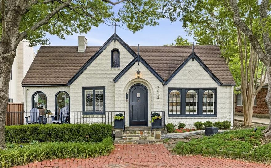 Tucked beneath a canopy of mature trees in coveted Lakewood Elementary, this updated 3 bedroom, 2 bath Tudor blends timeless charm with modern comfort. Inside, vaulted ceilings with exposed beams and arched entryways create an inviting living space that opens to the gracious formal dining room. Light filled second living area offers the perfect space for a home office or playroom.

The beautiful kitchen features quartz countertops, stainless steel appliances, a center island, and charming window seating. The spacious primary is filled with natural light from a wall of windows overlooking the backyard and is complemented by a renovated bath. Generously sized secondary bedrooms share a bath.

Outdoors, lush green space and a pergola-covered entertaining area create the perfect setting for al fresco dining or gathering around the fire. Ideally located with easy access to shopping, dining, the YMCA, Lakewood Country Club, and White Rock Lake. Enjoy!