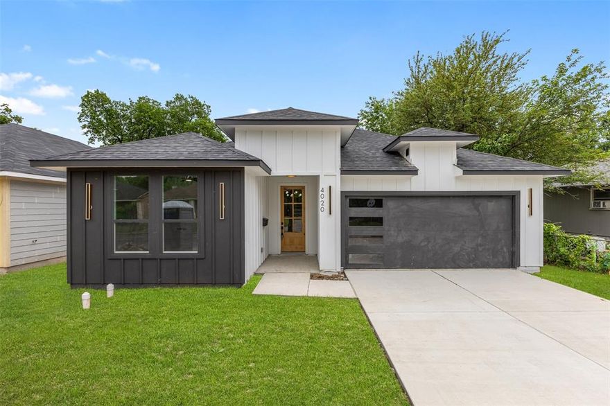 Welcome to Dallas living with modern style and functional design at 4020 Hamilton Ave! This beautifully updated 3 bedroom, 2 bathroom home offers 1,621 square feet of thoughtfully designed space with soaring 10-foot ceilings that create an open and airy feel throughout.

The kitchen features sleek quartz countertops, luxury vinyl flooring, and a full suite of electric appliances including a stove, dishwasher, and built-in microwave. The open-concept living area is highlighted by a custom media wall with an electric fireplace, creating the perfect focal point for entertaining or relaxing at home.

The primary suite includes a spacious walk-in shower and modern finishes, while the mud room adds everyday convenience and extra storage functionality. Additional features include city sewer and water, an electric HVAC system, and an electric tank water heater for efficient utility service.

With stylish updates, clean modern finishes, and a functional layout, this home offers a move-in ready opportunity in the heart of Dallas. Schedule your showing today!