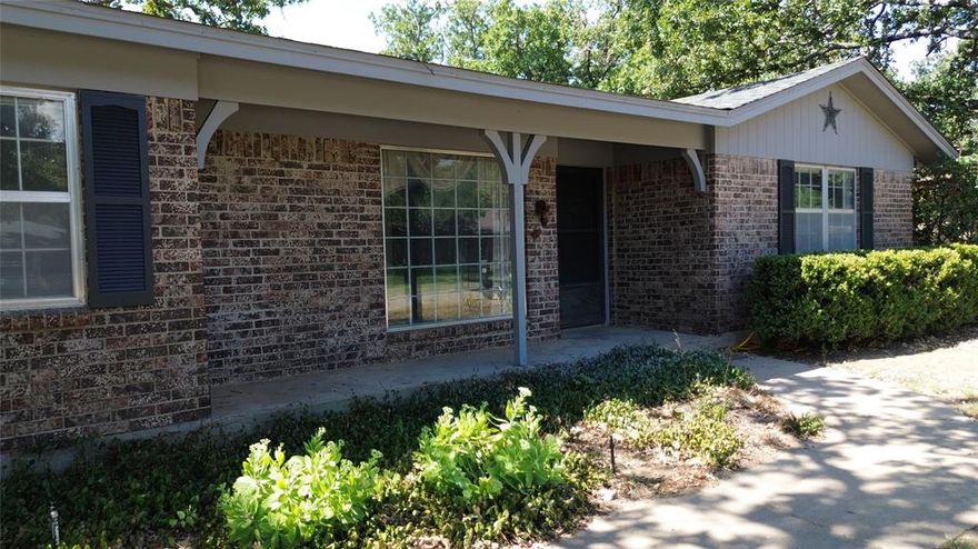 Welcome to one of Eastland's most desirable neighborhoods! This 1,730 sq ft home sits on a spacious corner lot shaded by huge mature trees, creating a peaceful and inviting setting. The privacy-fenced backyard offers plenty of room for outdoor living, gardening, or simply enjoying the Texas evenings. Inside, you'll find fresh updates giving the home a clean, refreshed feel. The layout features multiple living areas, a cozy brick fireplace, and large windows that bring in natural light. With its three-car garage, established neighborhood, and timeless curb appeal, this home is ready for its next chapter.