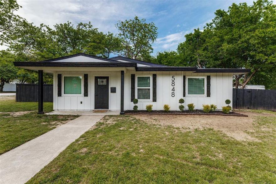 Completely renovated and move-in ready, this beautifully updated home offers 1,700 sq ft of modern living space with 3 bedrooms and 2 full bathrooms. Step inside to an open-concept layout filled with natural light and a seamless flow between the living, dining, and kitchen areas, perfect for everyday living and entertaining. The fully remodeled kitchen features brand-new cabinetry, quartz countertops, stainless steel appliances, a large island, and a designer backsplash, creating a sleek and contemporary feel. Both bathrooms have been thoughtfully updated with modern finishes, stylish vanities, and custom tile work, including a spacious walk-in shower. This home has been upgraded from top to bottom with new electrical and plumbing, new HVAC system and ductwork, new windows, new roof, new siding, and fresh interior and exterior paint. Additional improvements include new fencing and updated finishes throughout. The exterior offers great curb appeal with a modern design and a spacious yard ideal for relaxing or entertaining. Conveniently located in Fort Worth with easy access to major roads, shopping, and dining, this property is perfect for homeowners or investors seeking a turnkey opportunity with all major systems already updated.