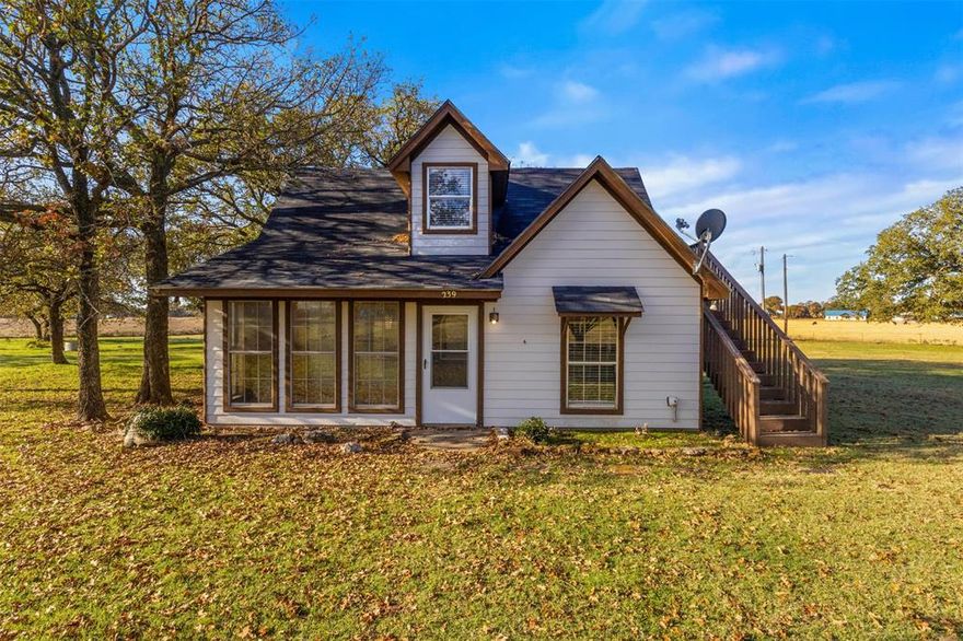 Discover the perfect blend of country charm and wide open freedom at 239 Cundiff Road in Chico! This property is a rare find offering peaceful rural living with plenty of space to spread out while giving you the flexibility every buyer wants. The home features a warm and inviting layout filled with natural light, and the surrounding acreage provides endless possibilities: bring your animals, start your homestead, or build the outdoor lifestyle you’ve always dreamed of. Even better, the property includes a separate suite guest headquarters in the back ideal for rental income, multigenerational living, a private guest retreat, or a perfect setup for visitors. Opportunities like this don’t come around often in Wise County, especially with this much usable space and versatility. Located just minutes from Chico, Bridgeport, and Decatur, this is your chance to own a property that truly lets you live, build, grow, and earn on your own terms. Don’t miss it!