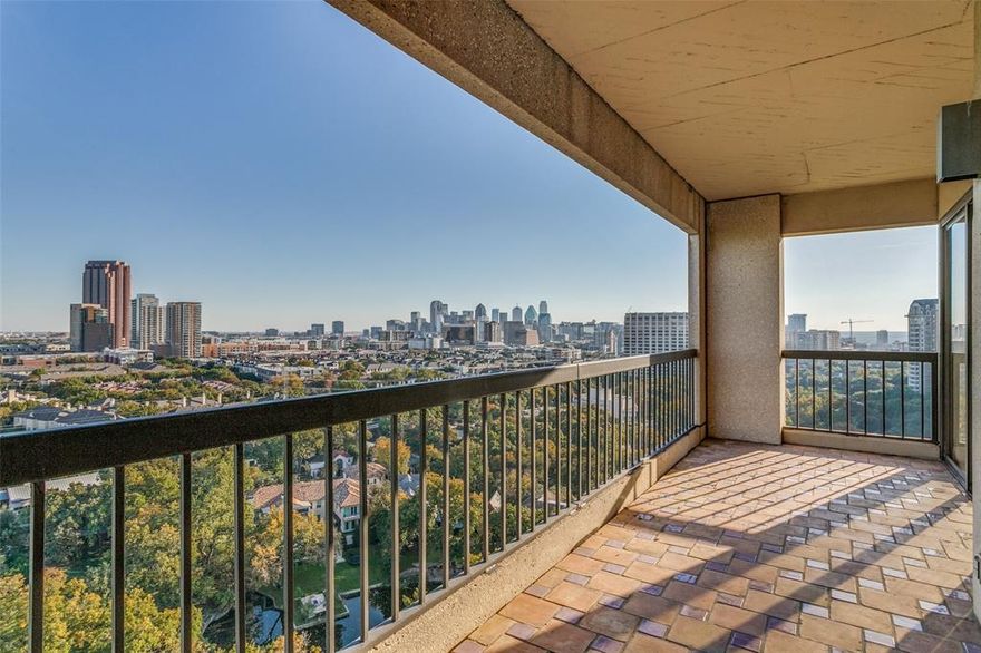 Fabulous views of Turtle Creek, Downtown, and Oaklawn from this 19th floor home. Originally two units, this property is over 4,000SF with three terraces, a large kitchen, two living spaces, dining room, three bedrooms, and three full baths. The primary suite consists of a large bedroom, an expansive wardrobe style closet, oversized bath, library, office, and large utility room. Four assigned parking spaces in the secured parking garage and two storage units are included in the listing.