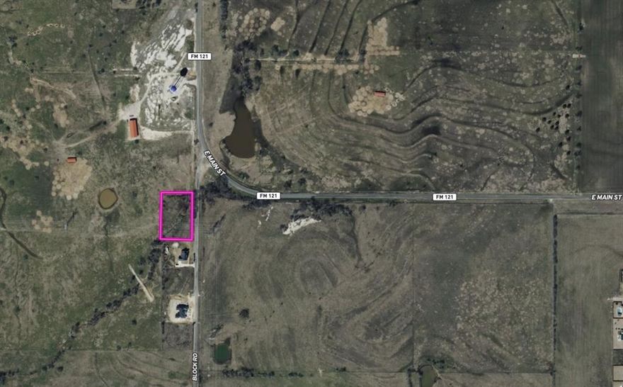 1.84-acre commercial tract located at the corner of FM 121 and Block Road in Gunter, TX—one of North Texas’ fastest-growing communities. The property is zoned City of Gunter C-1 (Attached PD), allowing for a range of neighborhood and general commercial uses.

The site is positioned along the proposed FM 121 Gunter Relief Route, with a future TxDOT right-of-way acquisition anticipated, offering meaningful upside for an investor with a long-term hold strategy.

Utilities include water service provided by Mustang SUD with a water line at the frontage. Sanitary sewer is not currently available onsite, which is reflected in the pricing and presents a longer-term planning consideration.

Offered at $250,000, this property represents a compelling infrastructure-driven investment opportunity in the path of growth.