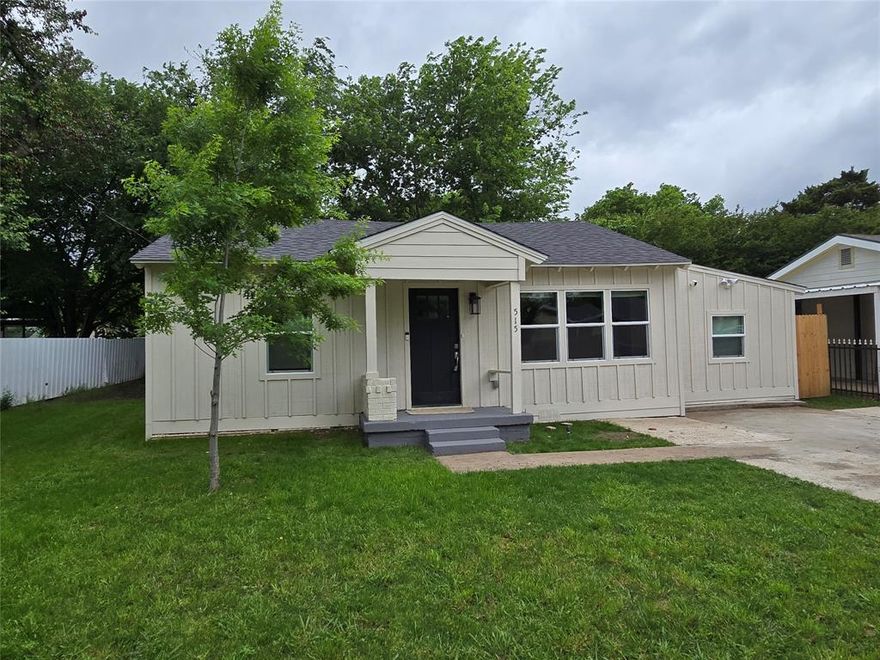 Great opportunity for a first-time homebuyer to have a fully renovated home. This nicely updated home features a totally new kitchen that has been fully redone with new cabinets and opens to the living area. It's freshly painted and has new flooring throughout. The major updates include a new roof and energy-efficient HVAC system with heat pump. The large backyard offers plenty of space, with a new wood fence and alley access on two sides. There’s also a partially shaded patio for outdoor use.  Located half block from the nearby elementary school. (Garage conversion may not be included in county square footage.)