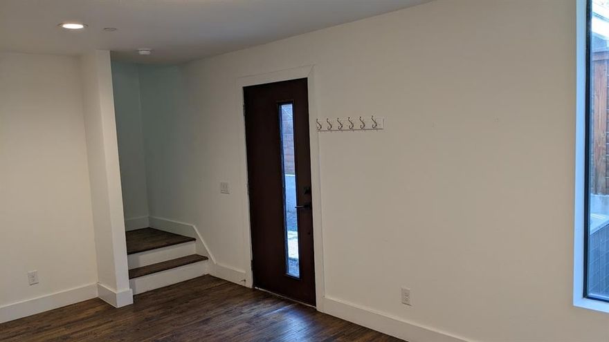 This impressive 3 level condo has a great layout with loads of light and space. Beautiful wood floors on levels one and two, with wood stairs joining all three floors together. On the third floor are two ensuite carpeted bedrooms and a laundry closet with full size stackable washer and dryer. Ground floor has a great office or workout space and the roomy garage has nice lighted storage area. The gated courtyard is great for dogs in general, with places for walks all around. Location is ideal, close to everything you need.
Please note that these photos are of Unit 5, which is identical to Unit 3 except for Unit 5 being an end unit.