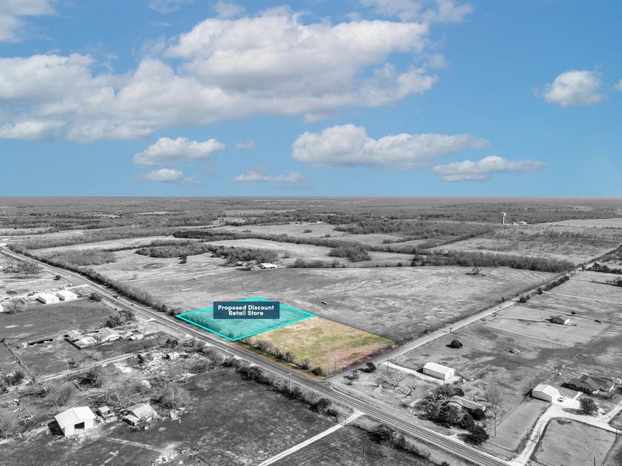 Pleased to present a prime 2-acre tract in Terrell, Texas, strategically positioned at the corner of FM 2728 and County Road 131. This high-visibility corner site offers excellent retail potential, particularly for a convenience store, gas station, or other roadside retail development. The property is located just one mile from Interstate 20 and within five miles of State Highway 34, providing outstanding access for regional traffic and high exposure to both the daily commuter and commercial vehicle flow. Its close proximity to these major transportation routes ensures strong visibility and accessibility. Adding to its appeal, a major brand discount retail store is currently under contract directly adjacent to the site, reinforcing the area’s commercial viability and drawing consistent customer traffic to the immediate vicinity. The property features level, rough-graded terrain with City Water and Electric utilities already in place, offering a fast-track path to development. Located outside of city limits, this allows for more flexible land use with minimal zoning restrictions, streamlining the development process for retail projects.