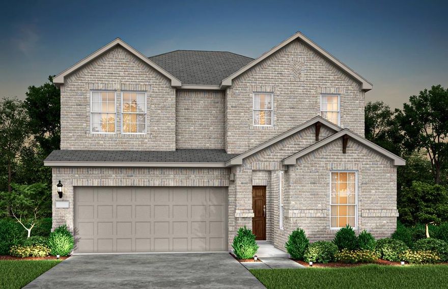 NEW CONSTRUCTION: Wilson Creek Meadows in Celina. Two-story Lochridge plan - Elevation A. Available for December 2023 - January move-in. 4BR, 3BA + East-facing homesite + Utility sink in laundry room + Smart Home upgrades + Gourmet kitchen appliances - 2,322 sq.ft. Open concept layout with a spacious owner's suite and three secondary bedrooms. This home is perfect for a growing family, or entertaining guests.