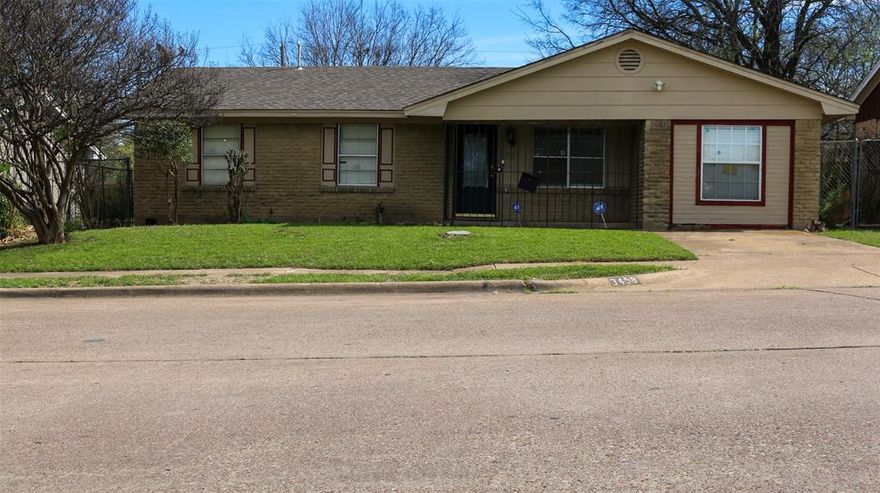 Great opportunity in DeSoto priced under market value! This 3-bedroom, 1.5 bath home offers 1,402 sqft of living space, including a converted garage that provides added flexibility for a second living area, office, or bonus room. The home features a functional layout with spacious living areas and a large backyard, perfect for entertaining or future improvements. While the interior is ready for your personal touch, major updates have already been taken care of with a roof approximately a few years old and the water heater has been replaced. It presents an excellent opportunity for buyers looking to customize and add value. Gated front and rear access provide additional privacy and security. Conveniently located near major highways, shopping and schools. Ideal for homeowners, investor, or anyone looking for a solid property with upside potential. Schedule your showing today!