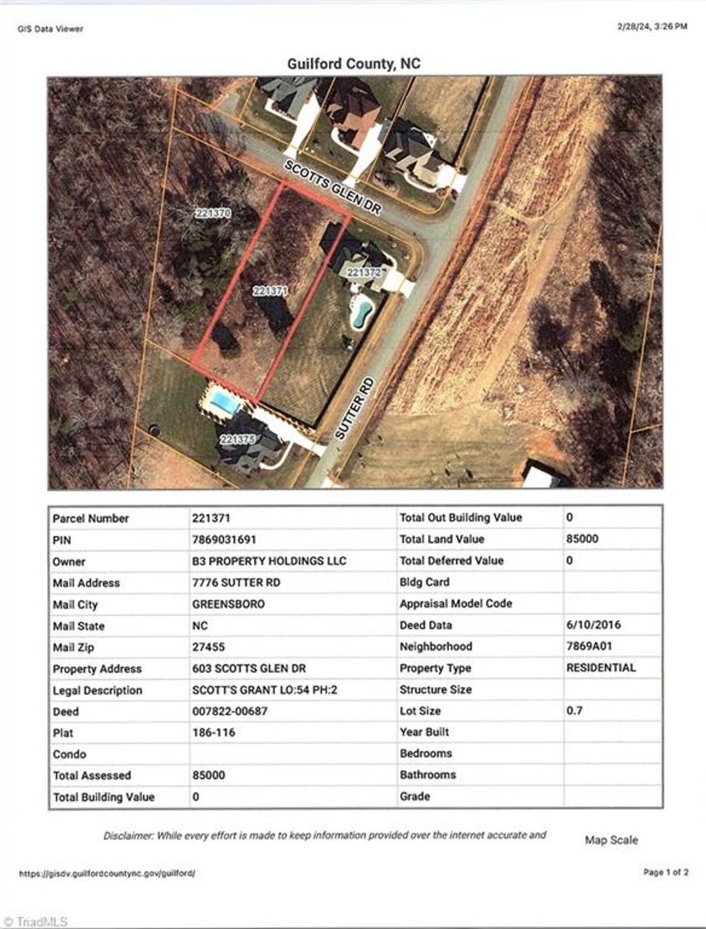 Photo of 603 Scotts Glen Drive, Greensboro, NC 27455 (MLS # 1208144)