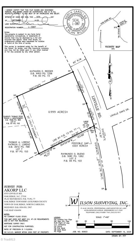 Vacant Land For Sale - 8553 Linville Road<br/> Oak Ridge, NC 27310