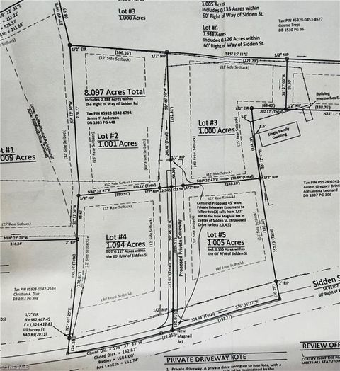 Vacant Land For Sale - LOTS 2 3 4 & 5 Sidden Street<br/> Mount Airy, NC 27030