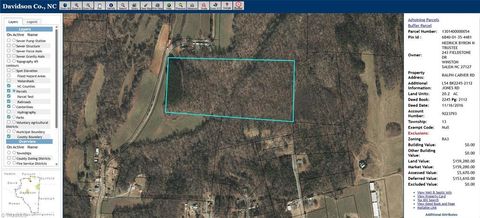 Vacant Land For Sale - Ralph Craver Road<br/> Davidson County, Lexington, NC 27295