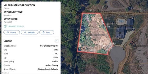 Vacant Land For Sale - 117 Sandstone Drive<br/> Stokes County, King, NC 27021