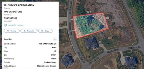Vacant Land For Sale - 106 Sandstone Drive<br/> Stokes County, King, NC 27021