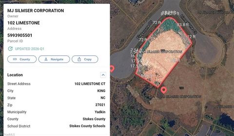 Vacant Land For Sale - 102 Limestone Court<br/> Stokes County, King, NC 27021