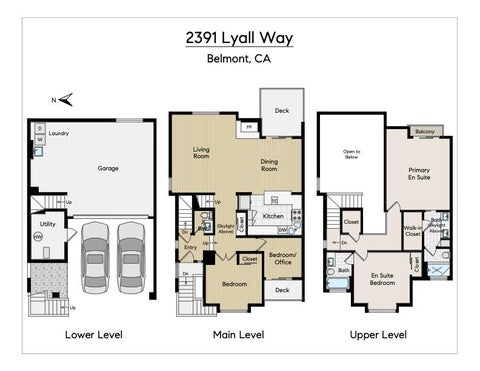 Tiny photo for 2391 Lyall Way, BELMONT, CA 94002 (MLS # ML82052780)