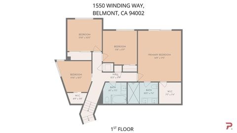 Tiny photo for 1550 Winding Way, BELMONT, CA 94002 (MLS # ML82046731)