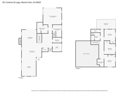 Tiny photo for 351 Camino Al Lago, MENLO PARK, CA 94025 (MLS # ML82053745)