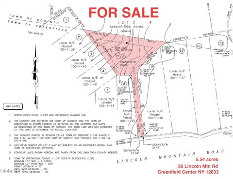 Vacant Land For Sale - 36 Lincoln Mountain Road<br/> Greenfield Center, NY 12833