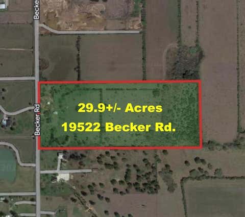 Vacant Land For Sale - 19522 Becker Road<br/> Hockley, TX 77447