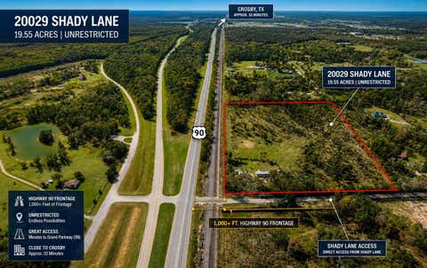 Vacant Land For Sale - 20029 Shady Lane<br/> Crosby, TX 77532